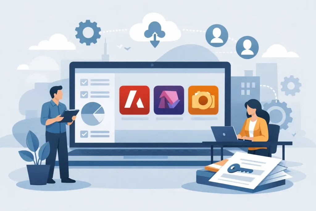 Como gerenciar assinaturas Adobe empresariais